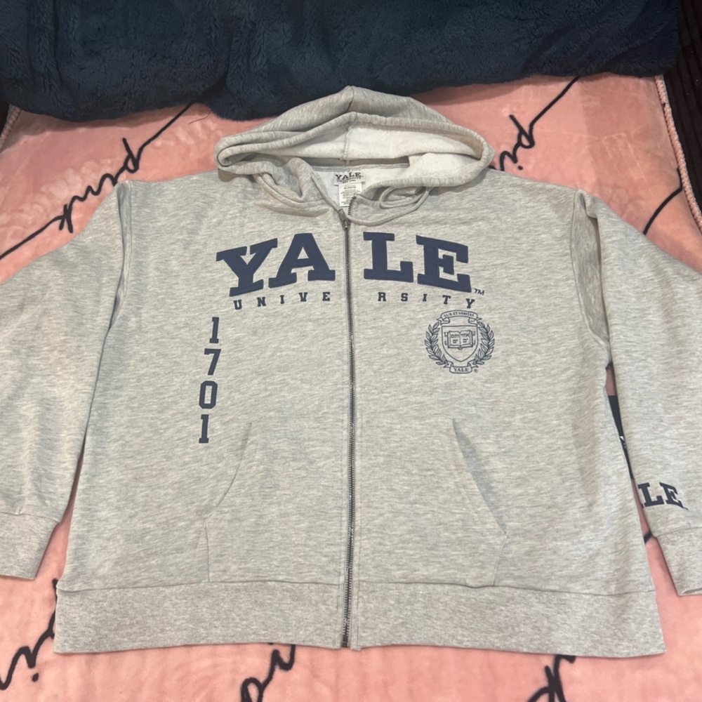 Yale University Gray Hoodie ( Front and Back Print)
